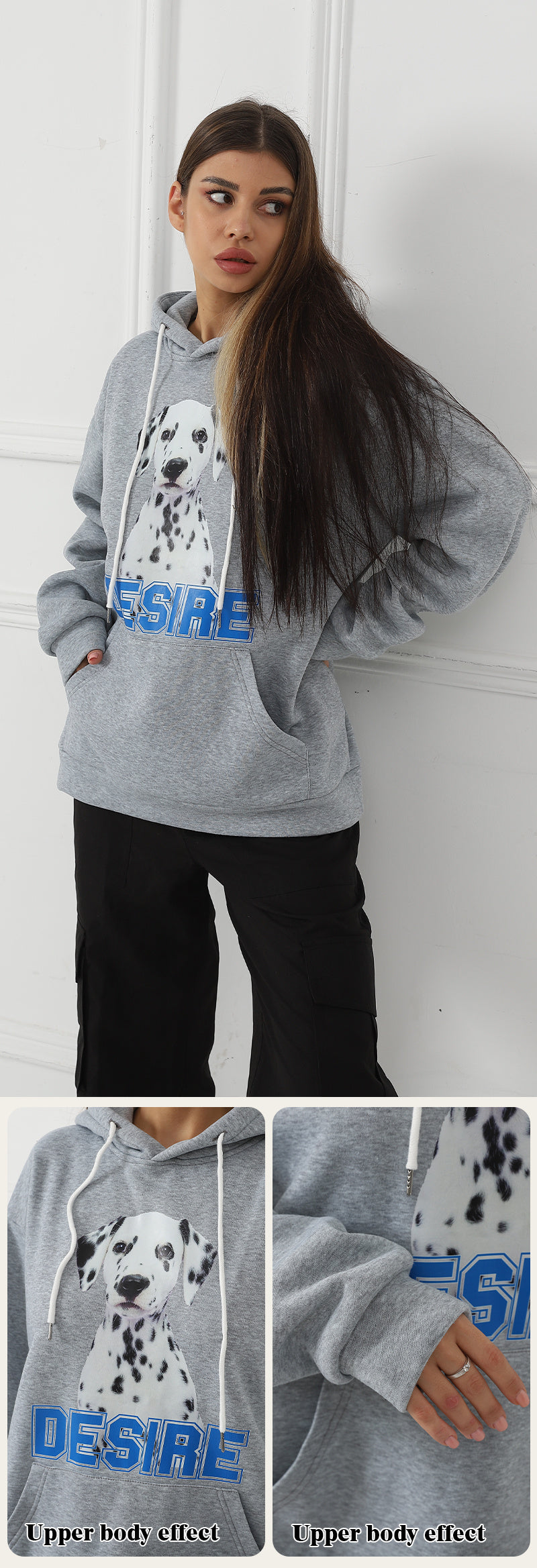 Youth & Women's Fashionable Casual Printed Long Sleeved Hoodies