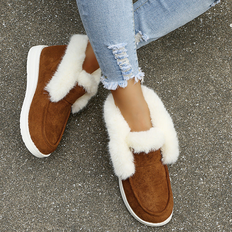 Snow Boots Warm Winter Plush Fur Ankle Boots