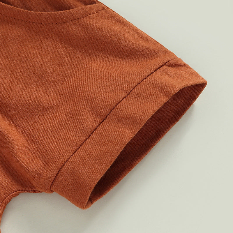 Casual Baby Boy Clothes Suit Cartoon Cow Print