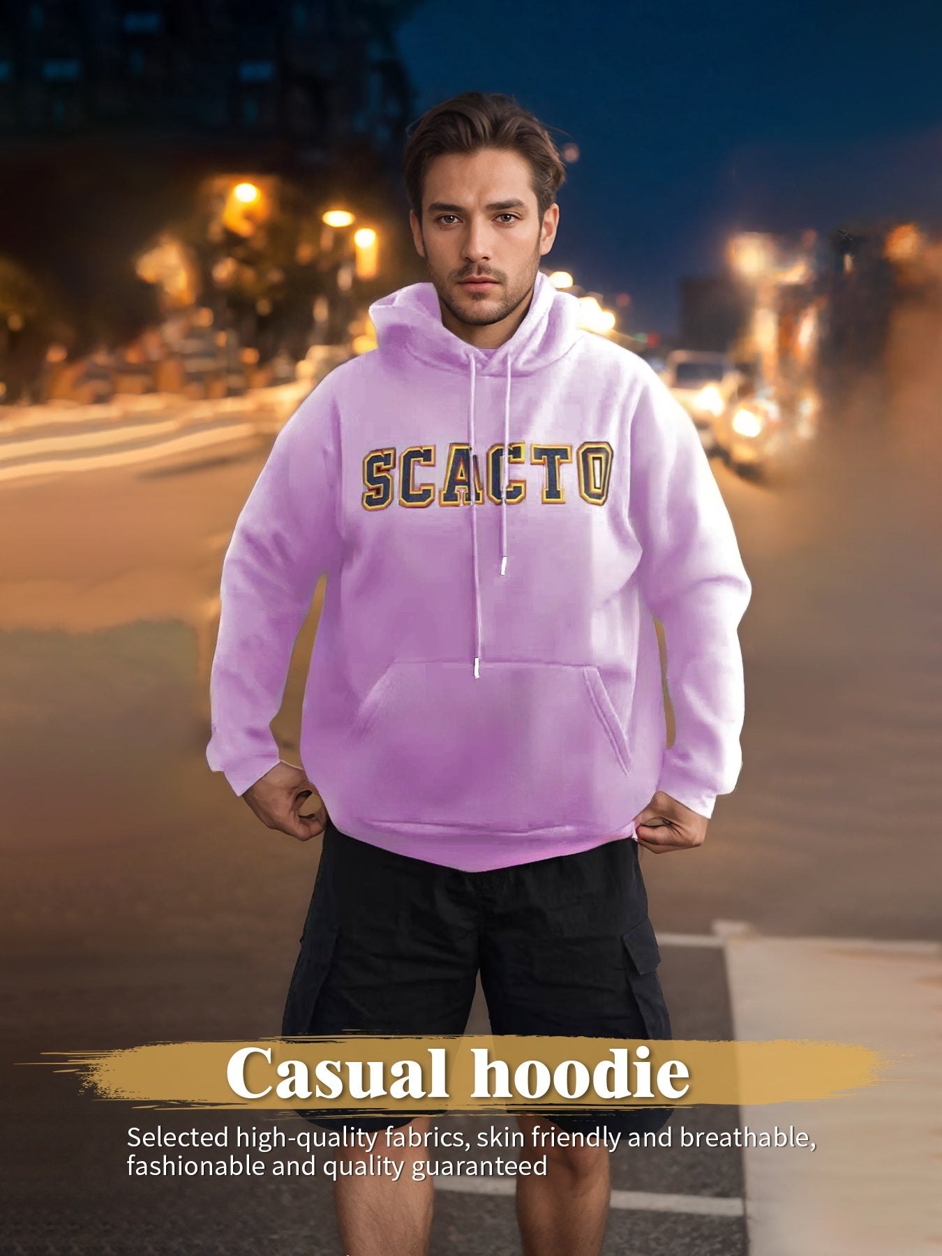 Girls & Boys Fashionable Solid Color Long Sleeved Printed Hoodie