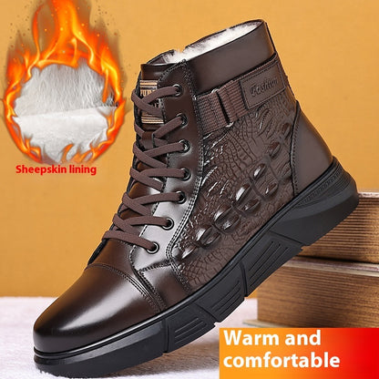 Boy's Fur Integrated Warm Snow Cotton Boots